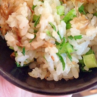 離乳食☆大根の葉とおかかの炒飯